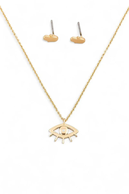 Evil Eye Necklace Small Hamsa Jewelry Sets